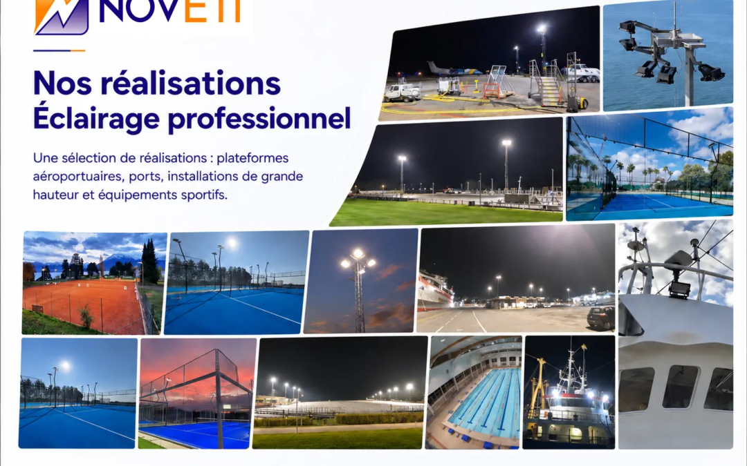 Éclairage professionnel : une sélection de réalisations NOVETI